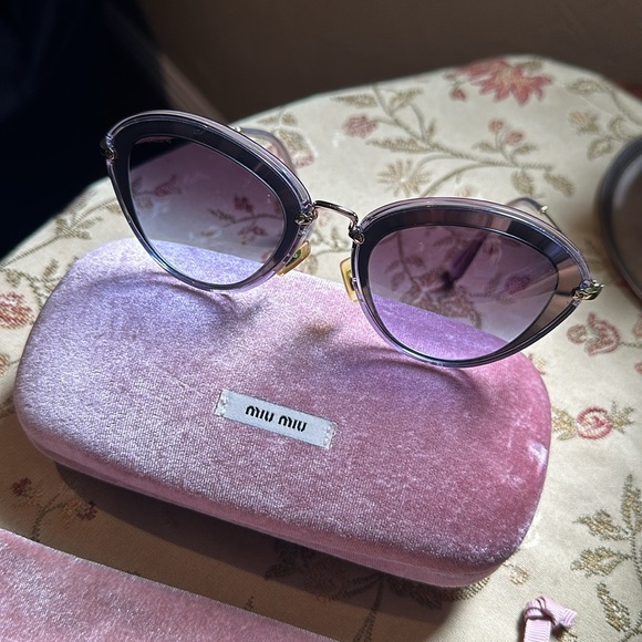 Miu Miu gray/brown sunglasses - Picture 2 of 9